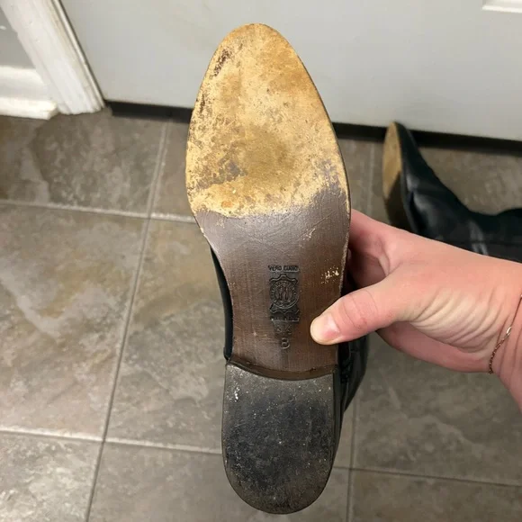 Charles David Black Vintage Italian Leather Boots - Picture 8 of 12